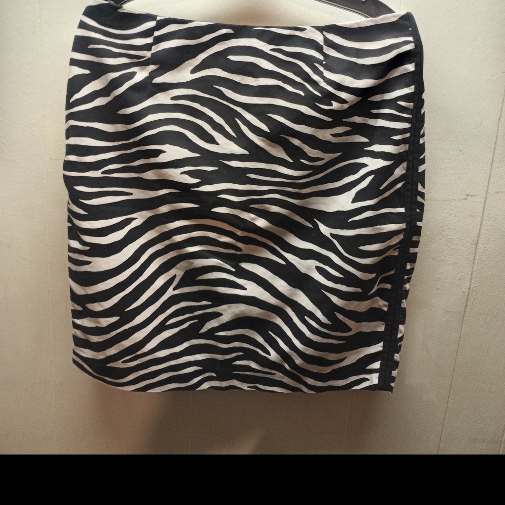 White Houe Black Market Zebra Print Skirt